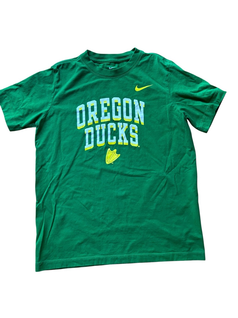 Nike Oregon Ducks Green Graphic T-Shirt Short Sleeves NCAA Kids Large